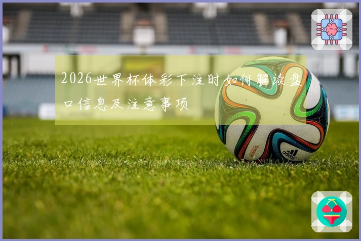 2026世界杯体彩下注时如何解读盘口信息及注意事项